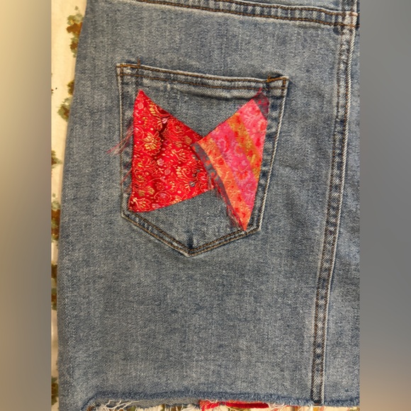 Upcycled Denim Mini Skirt and Scrunchie Size M - Picture 7 of 10